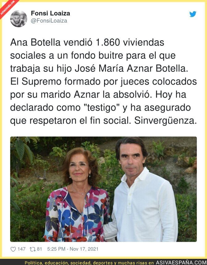 Es tremendo lo de la familia Aznar