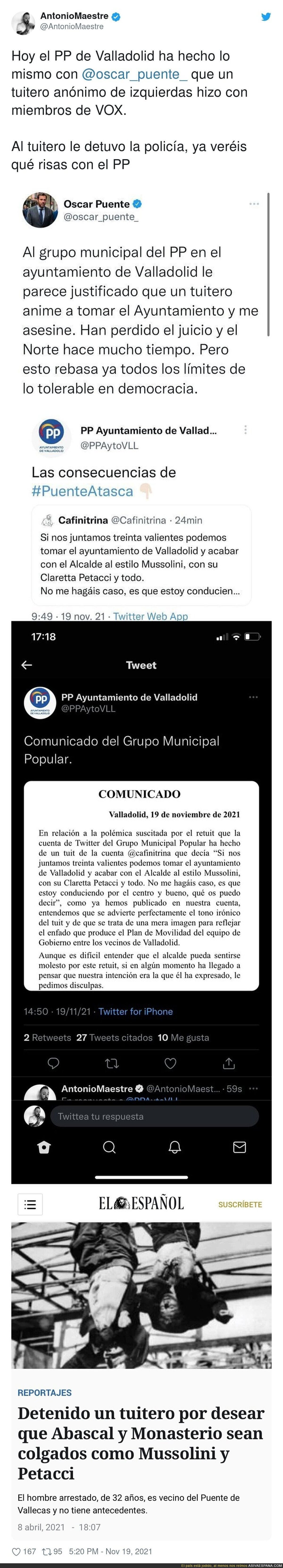 Vamos a ver con qué nos sorprende España esta vez ante este deleznable tuit del PP de Valladolid