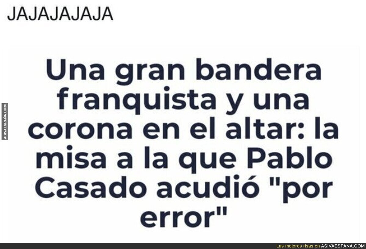 Pablo Casado no sospechó nada al ver una bandera franquista