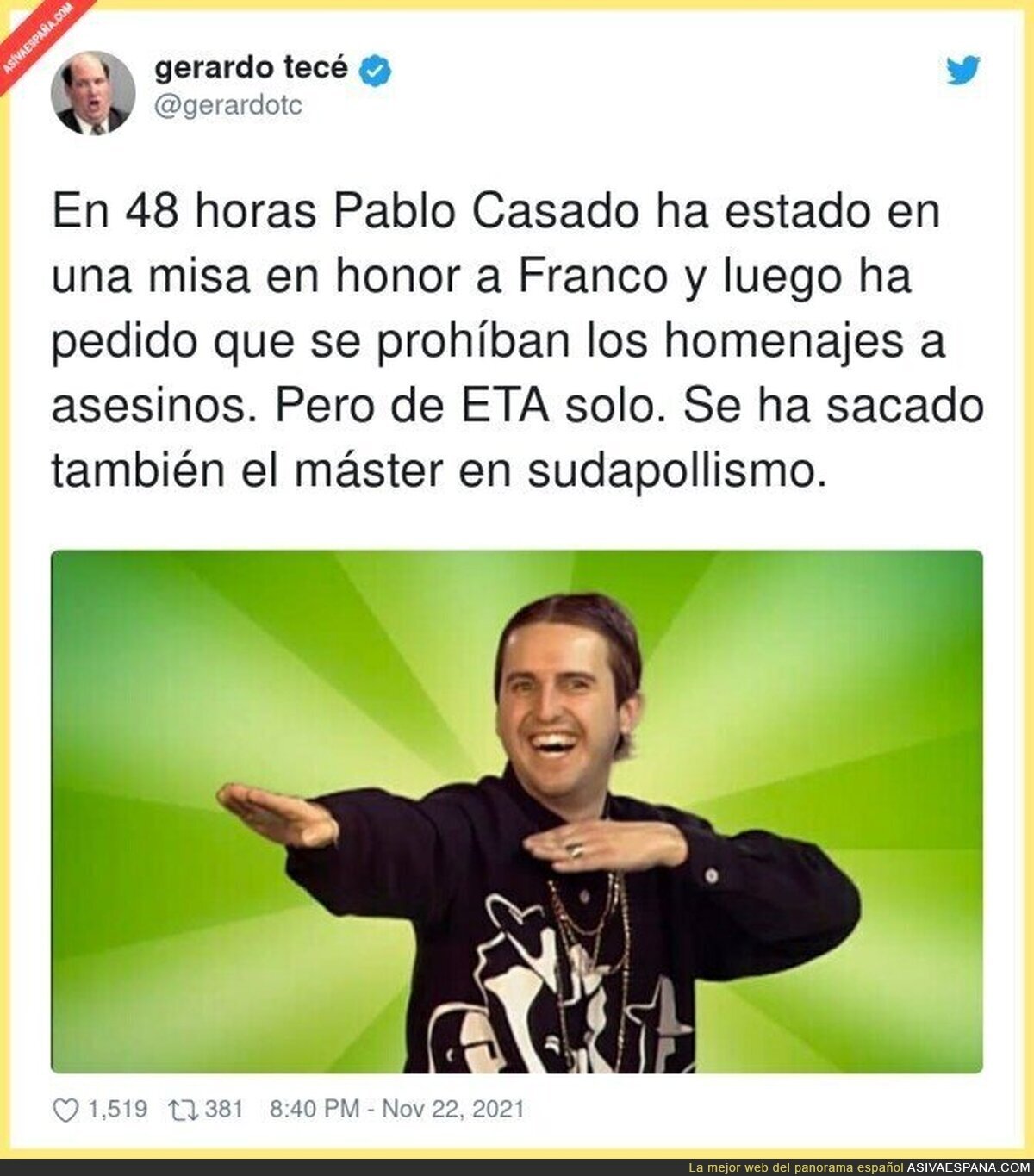 Pablo Casado se ríe de todo el mundo