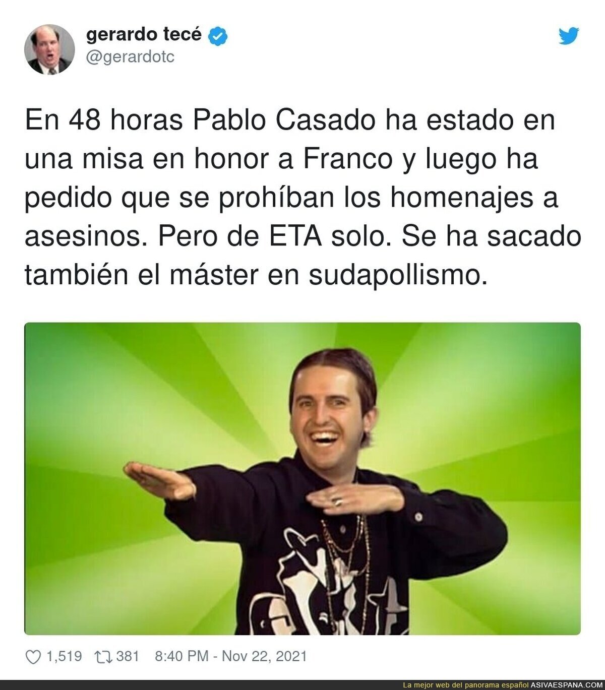 Pablo Casado se ríe de todo el mundo