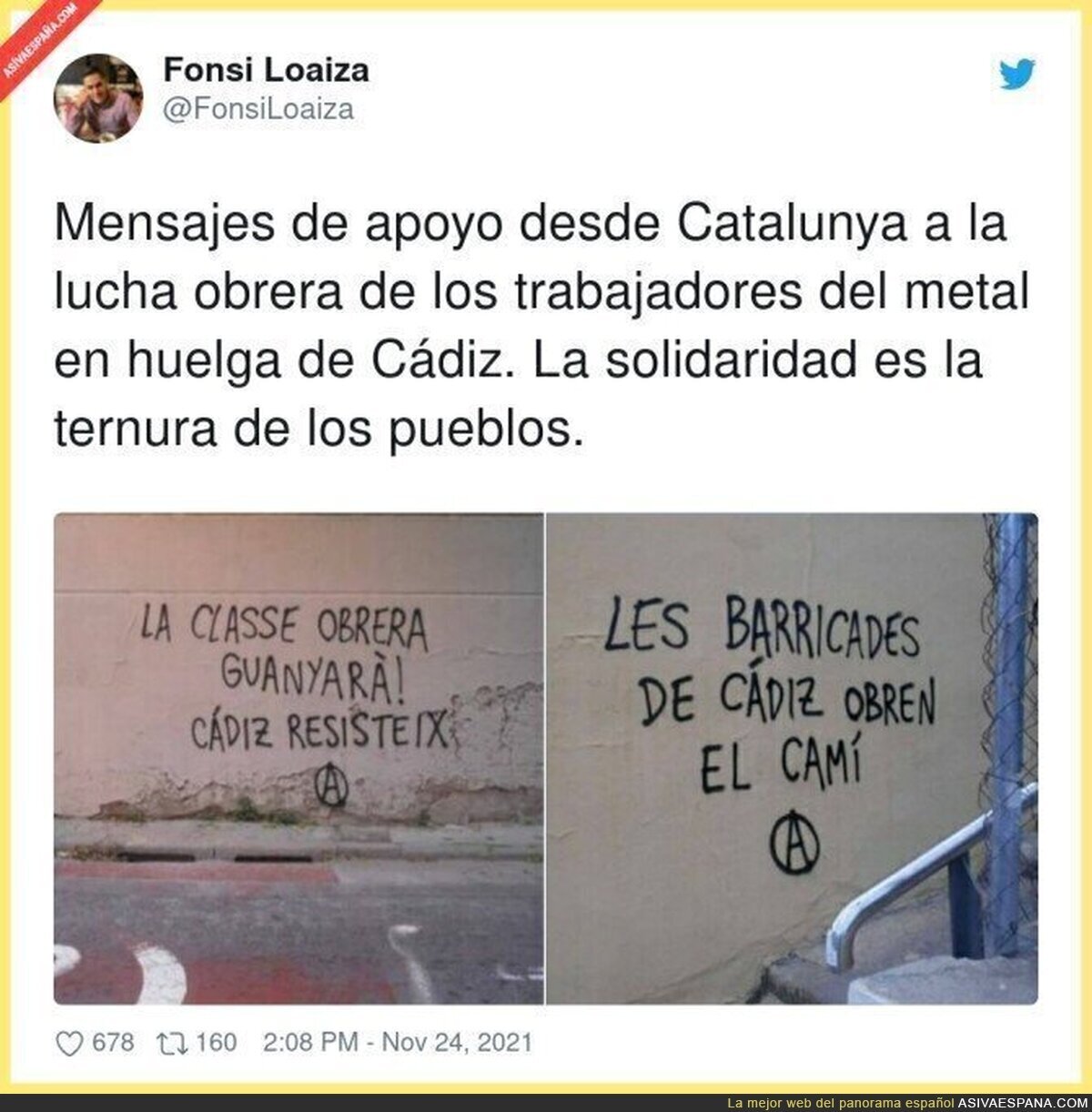 Catalunya se solidariza con Cádiz
