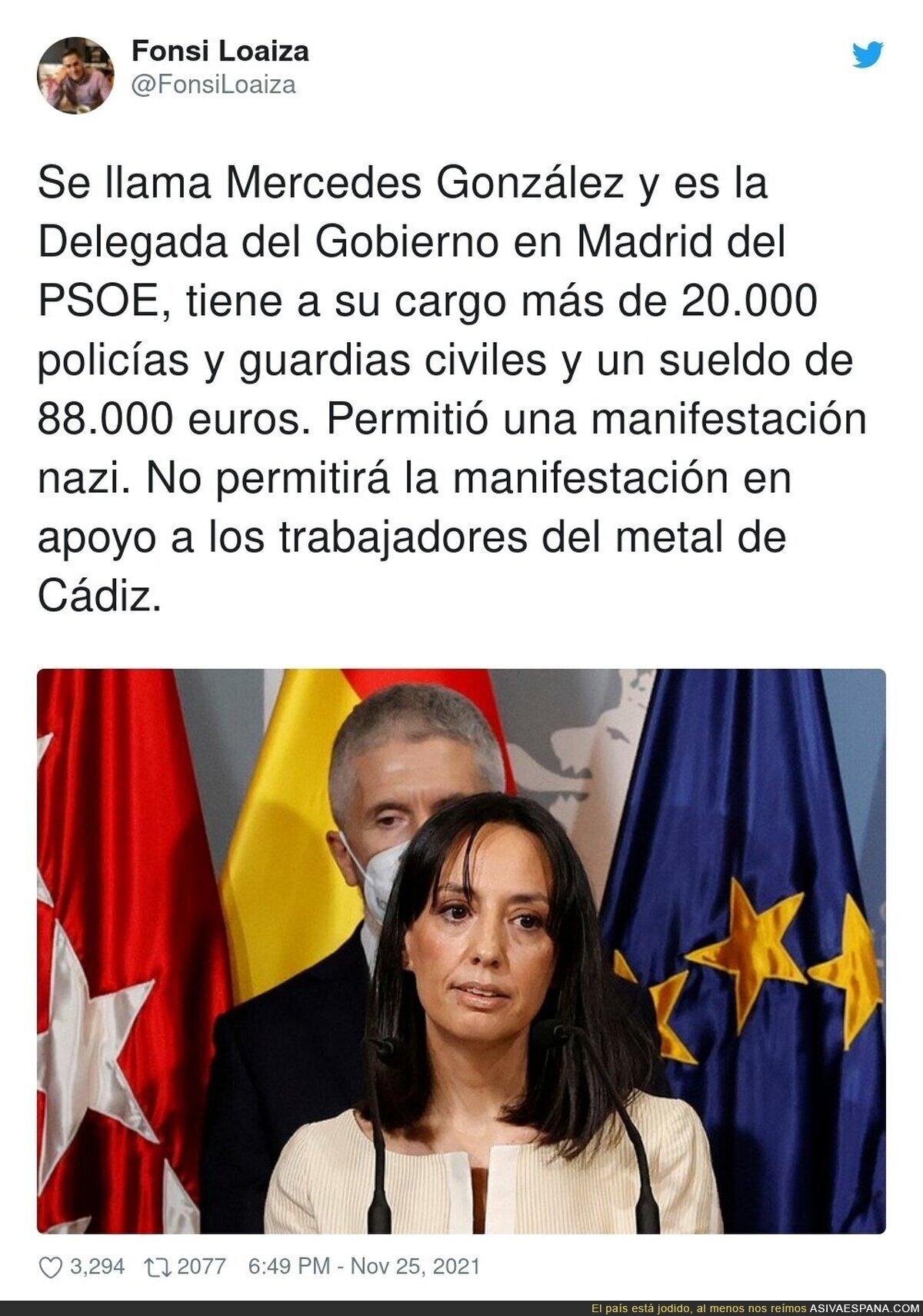 La lógica de la Delegada del Gobierno en Madrid