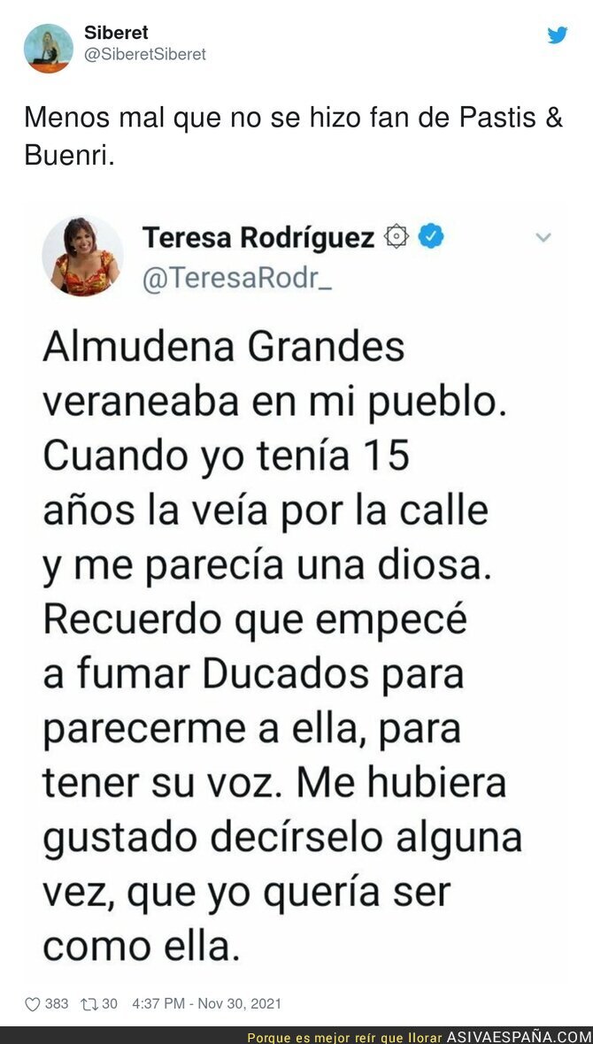 El ejemplo de Teresa Rodríguez