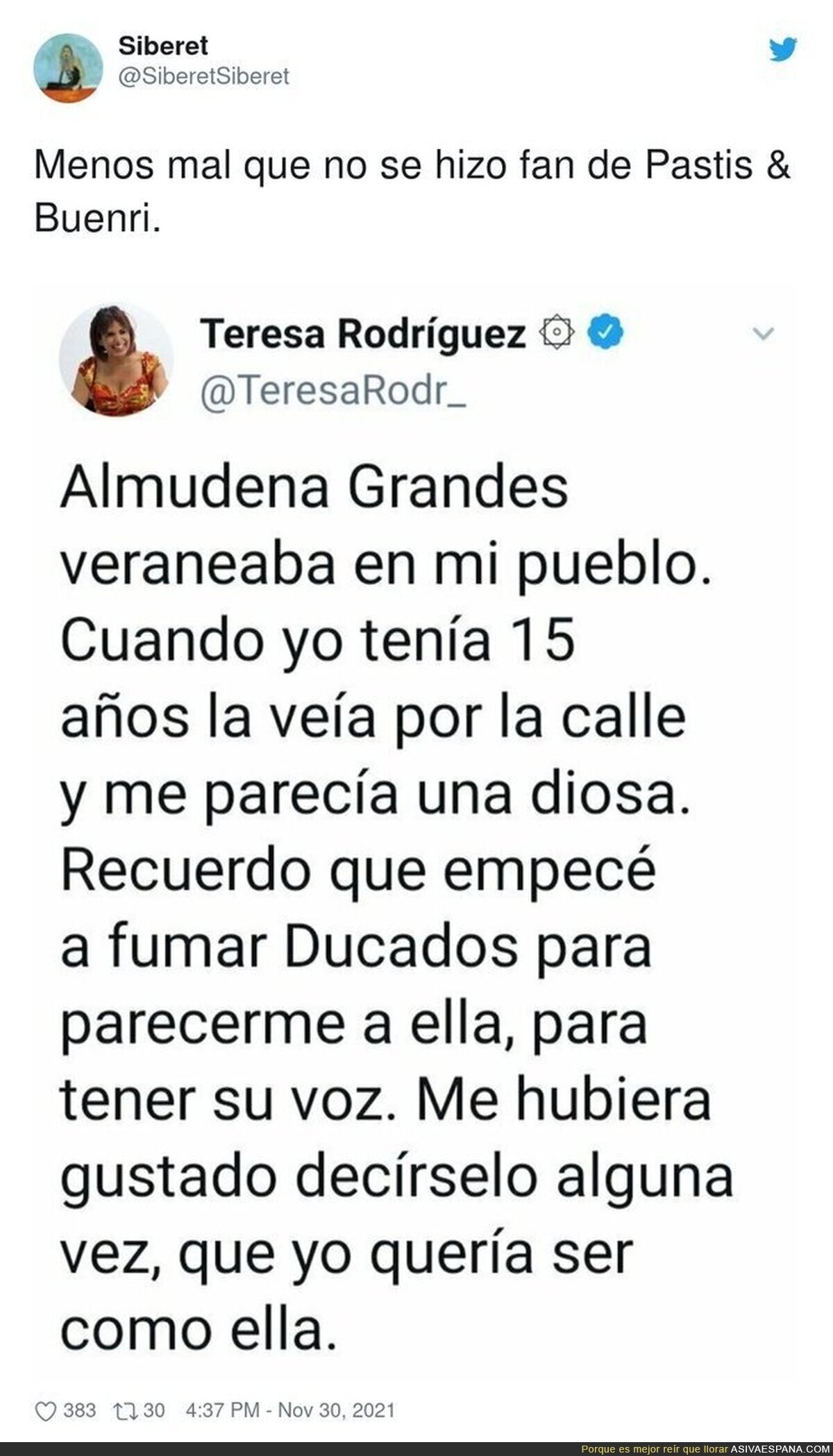 El ejemplo de Teresa Rodríguez