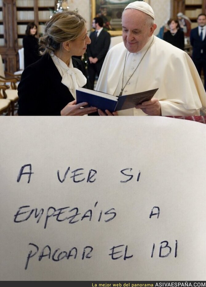 Mensaje importante para el Papa Francisco