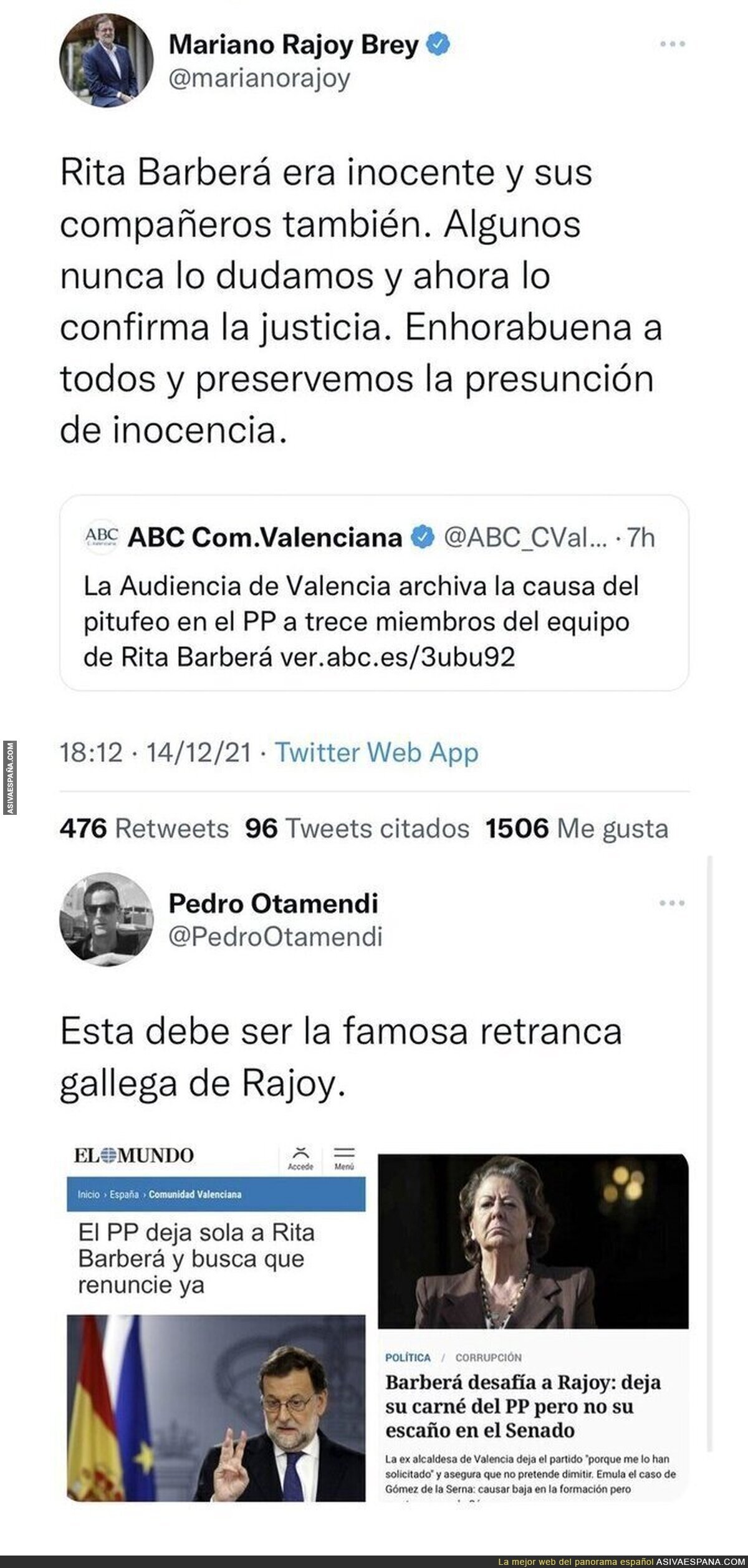 Rajoy trata de idiota a la gente pensándose que se han olvidado de las cosas que hizo