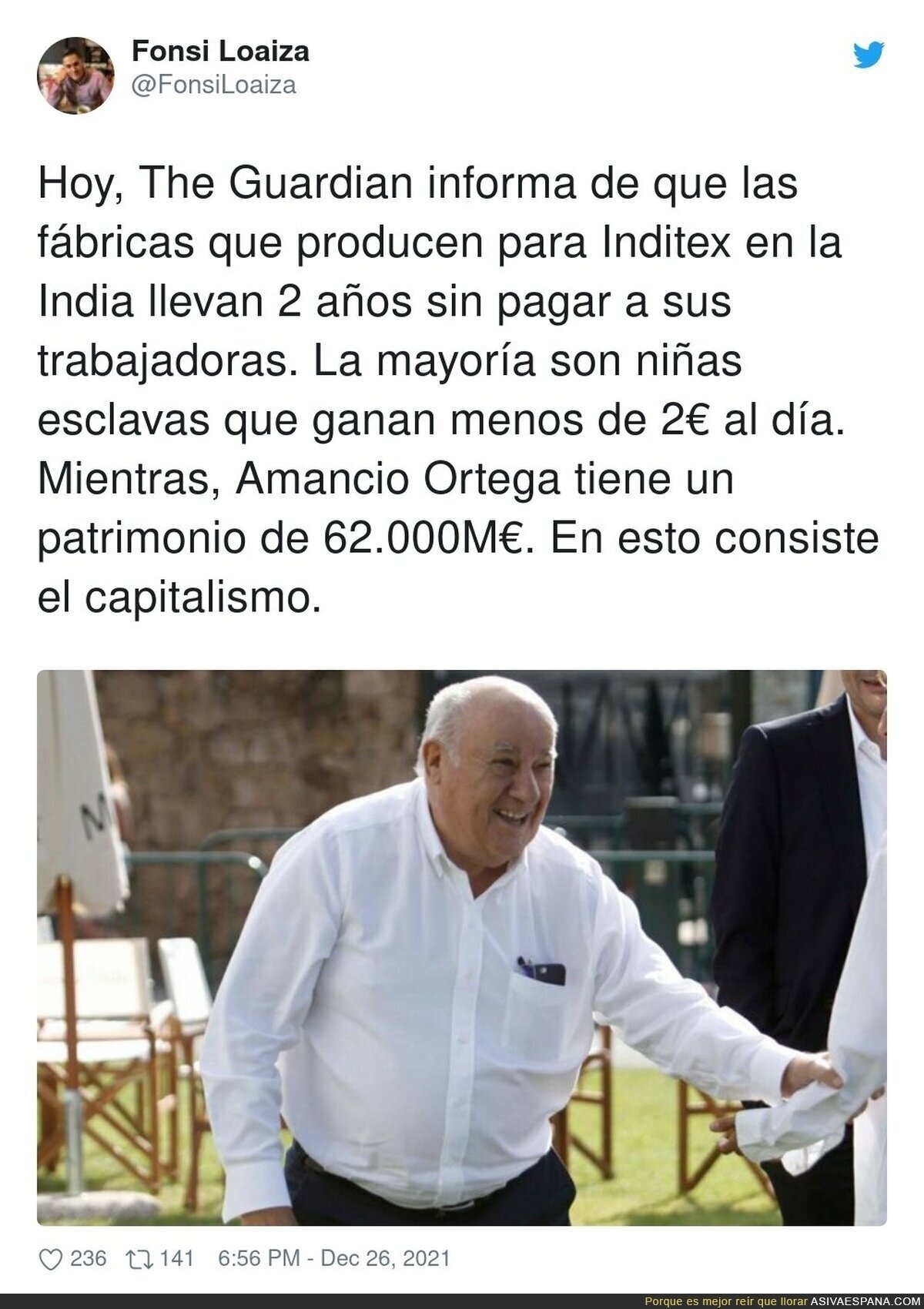 Así es como Amancio Ortega tiene tanta fortuna