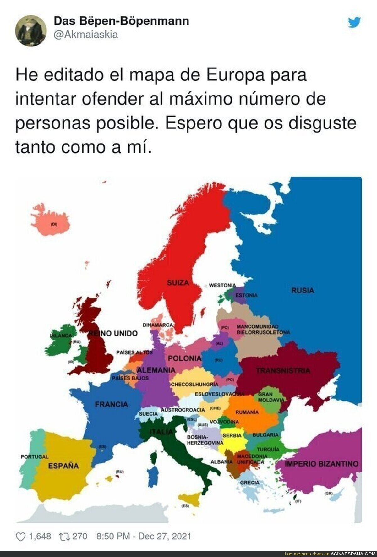 El mapa ofensivo europeo