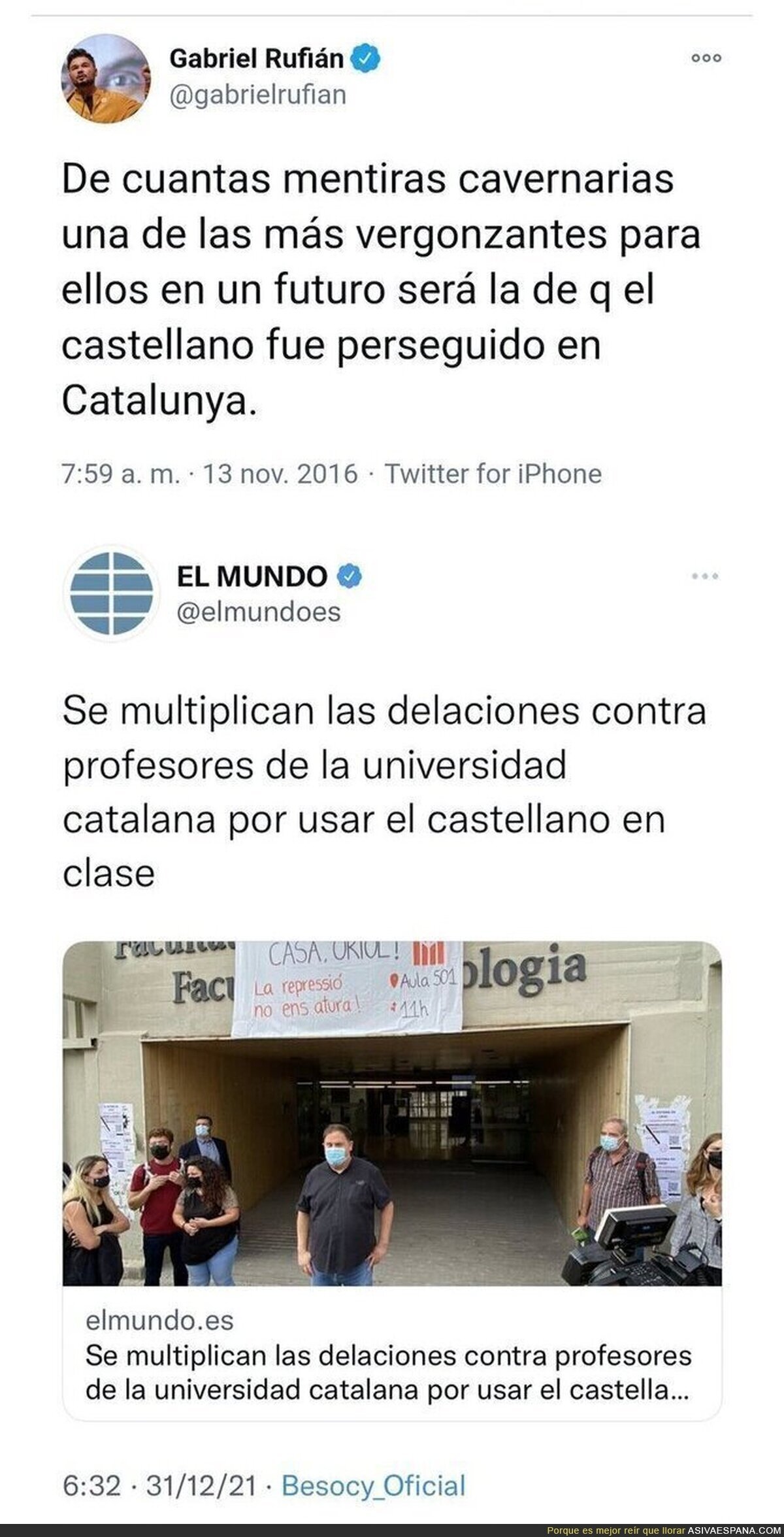 Otro revés para Gabriel Rufián por el uso del catalán
