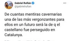 Otro revés para Gabriel Rufián por el uso del catalán