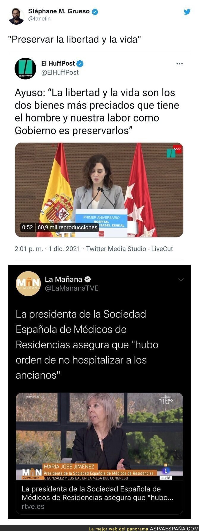 Isabel Díaz Ayuso se ríe de todos los muertos en Madrid durante la pandemia