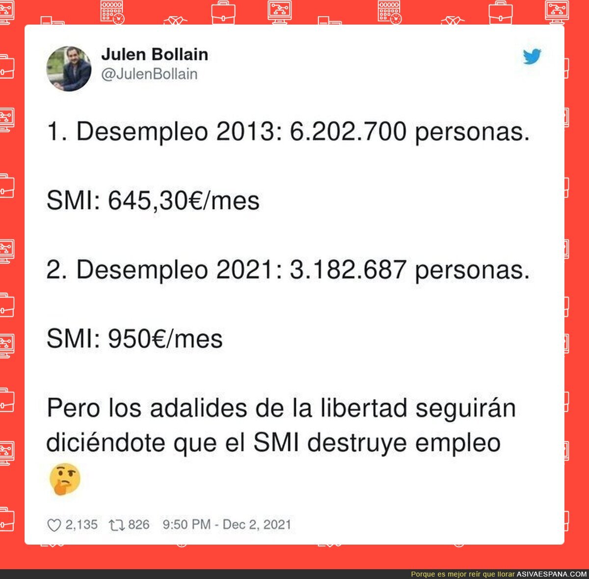 No va nada mal el empleo con Yolanda Díaz al frente
