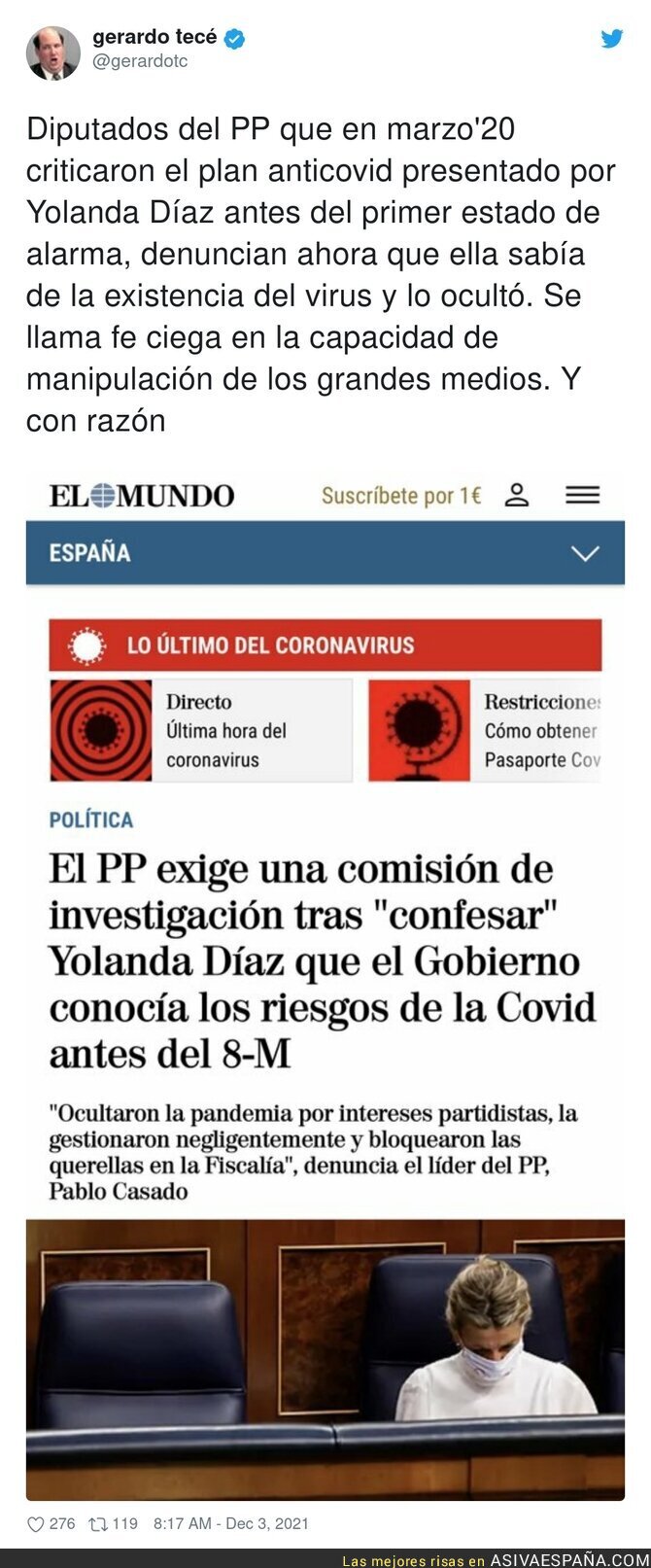 El PP se retrata a si mismo con Yolanda Díaz