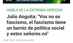 Julio Anguita retrató a VOX en su momento