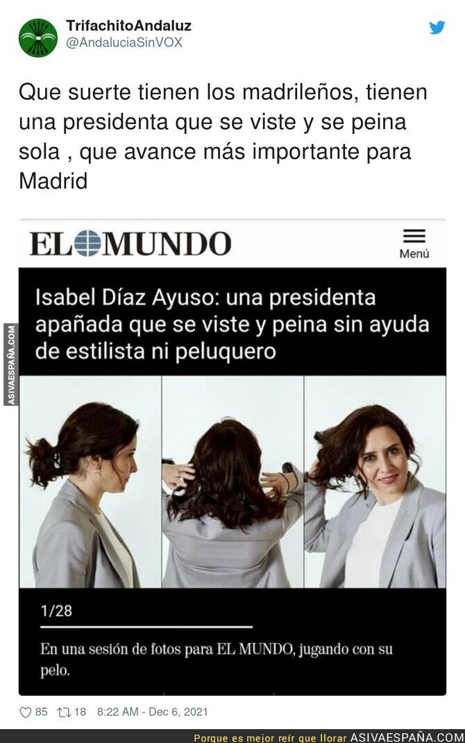 Isabel Díaz Ayuso y su gran capacidad