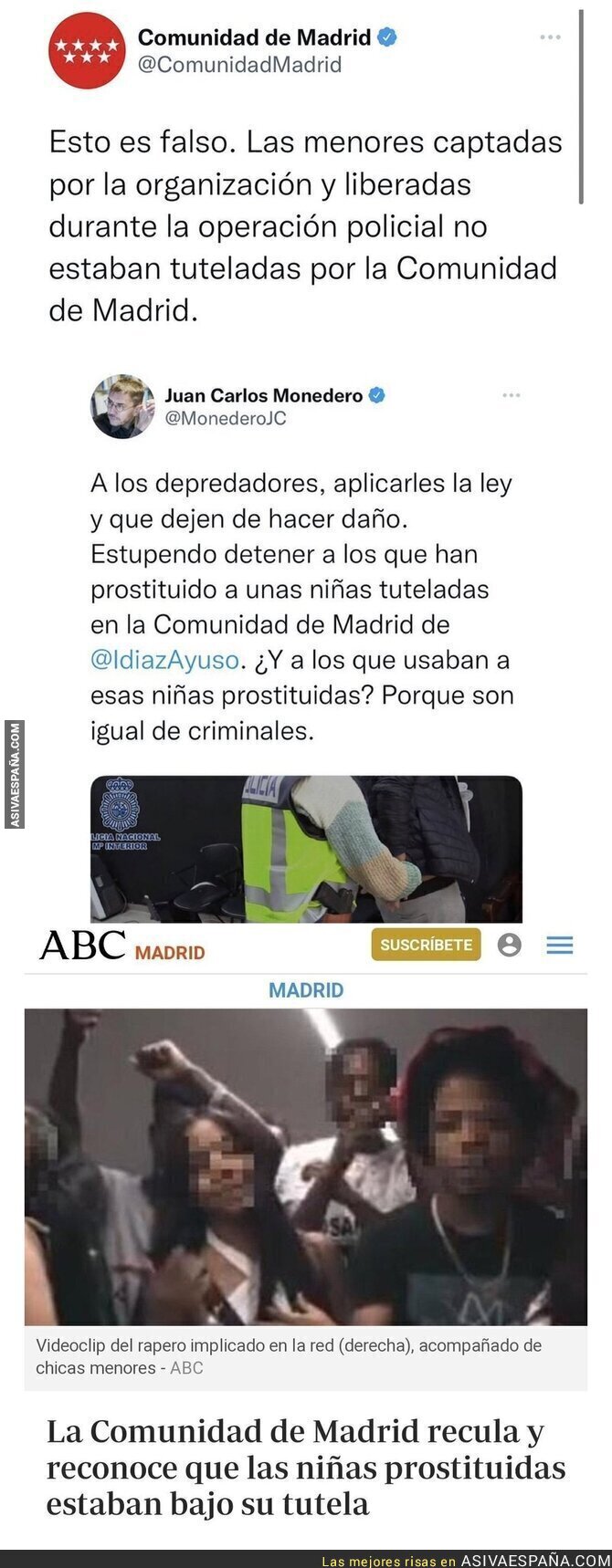 La Comunidad de Madrid se da un tiro en el pie con las niñas prostituidas