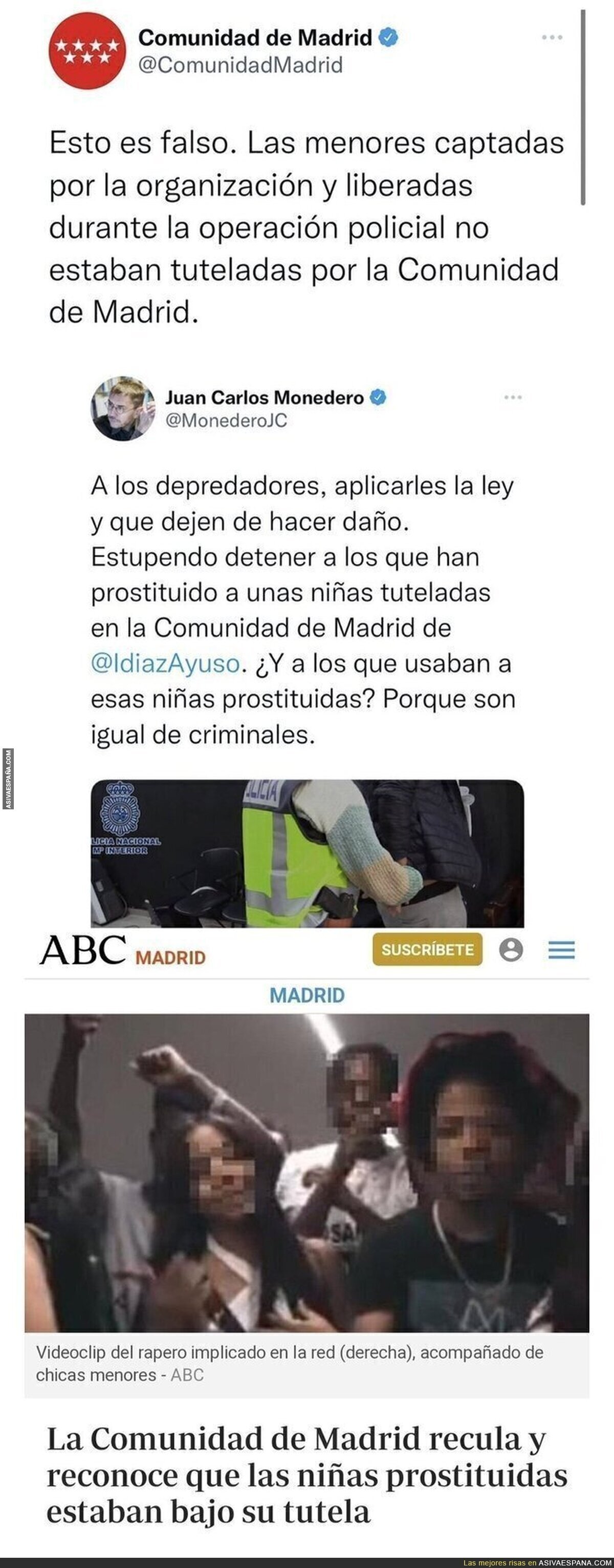 La Comunidad de Madrid se da un tiro en el pie con las niñas prostituidas
