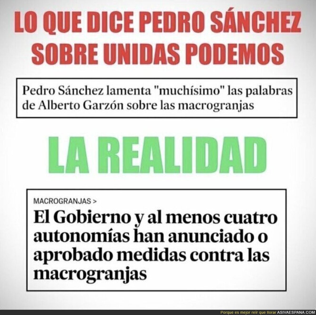 Pedro Sánchez debería ahorrarse estas palabras sobre Alberto Garzón