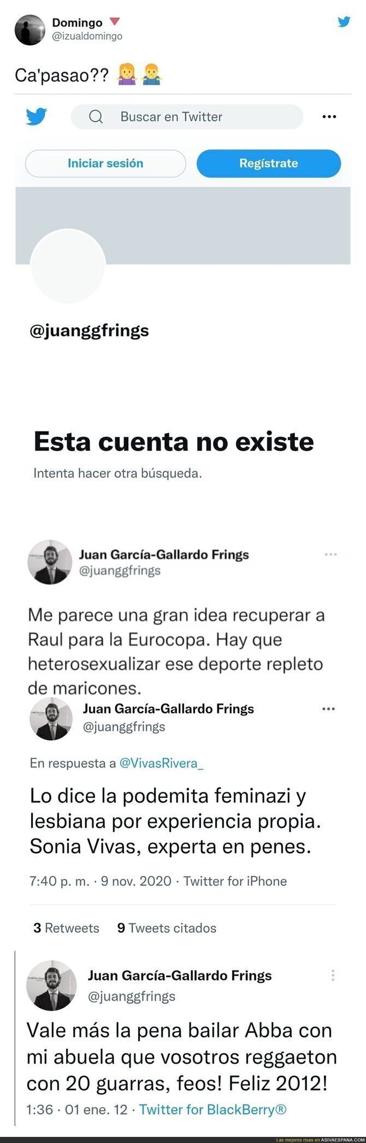 Juan García-Gallardo, el candidato homófobo y racista de Vox para Castilla y León, ha borrado su cuenta de Twitter