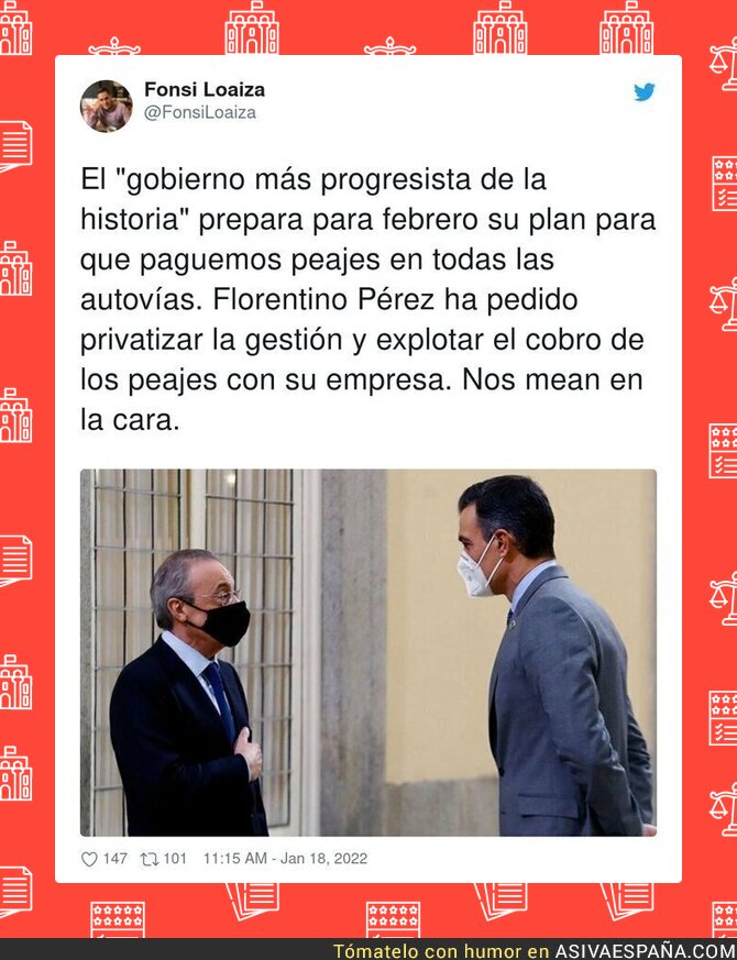Florentino es el auténtico presidente de España y hacen lo que él quiera
