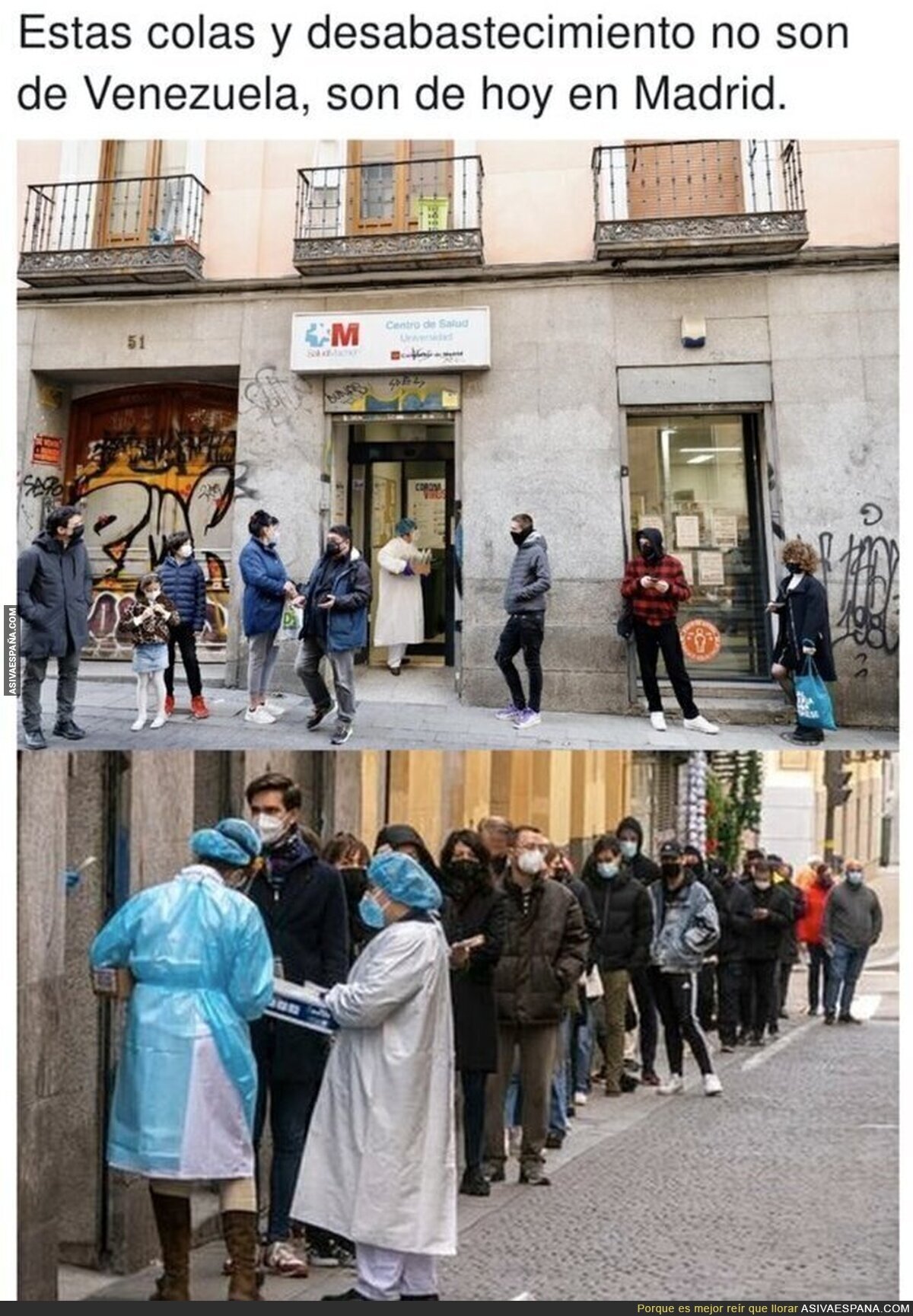 Madrid es tercermundista en plena pandemia