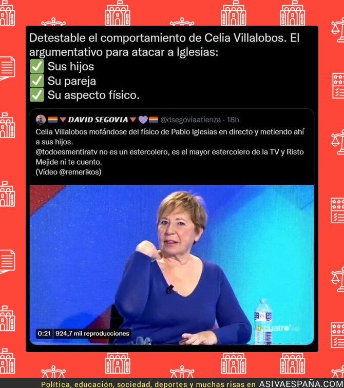 Celia Villalobos es detestable como persona