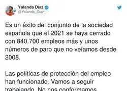 Yolanda Díaz promete más