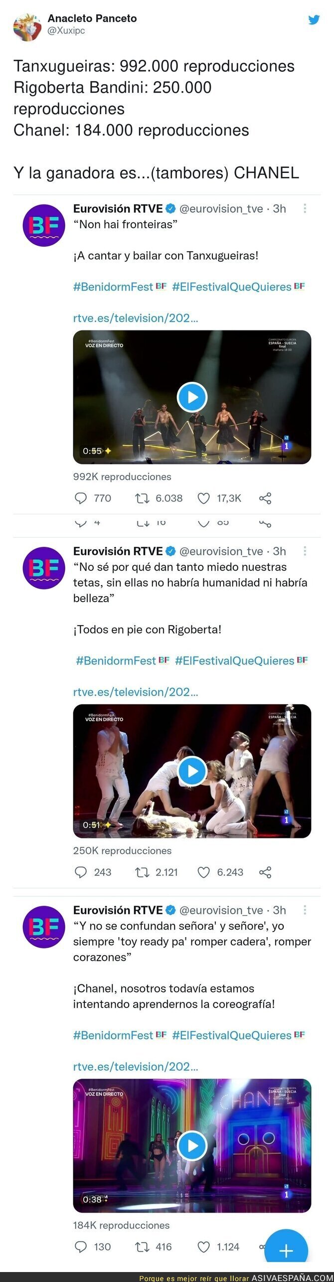 Incomprensible lo de Chanel a Eurovisión