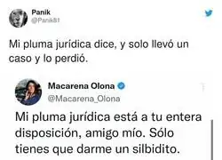 Macarena Olona no está para defender a nadie