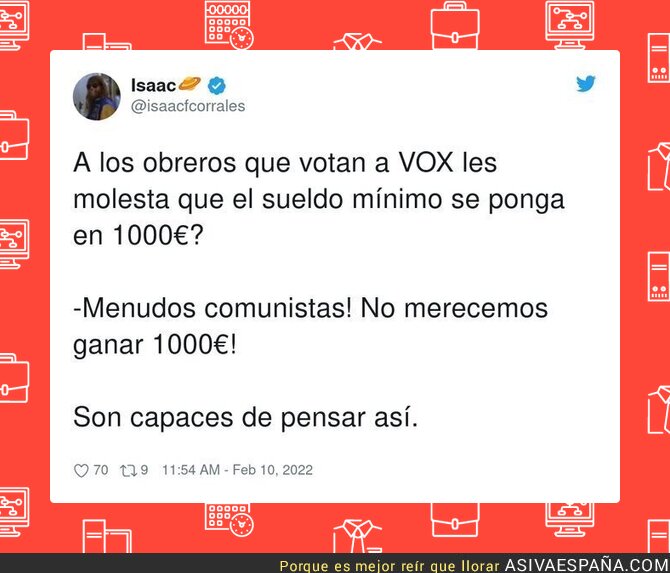 Si a los votantes de VOX les molesta los 1.000€ que los rechacen