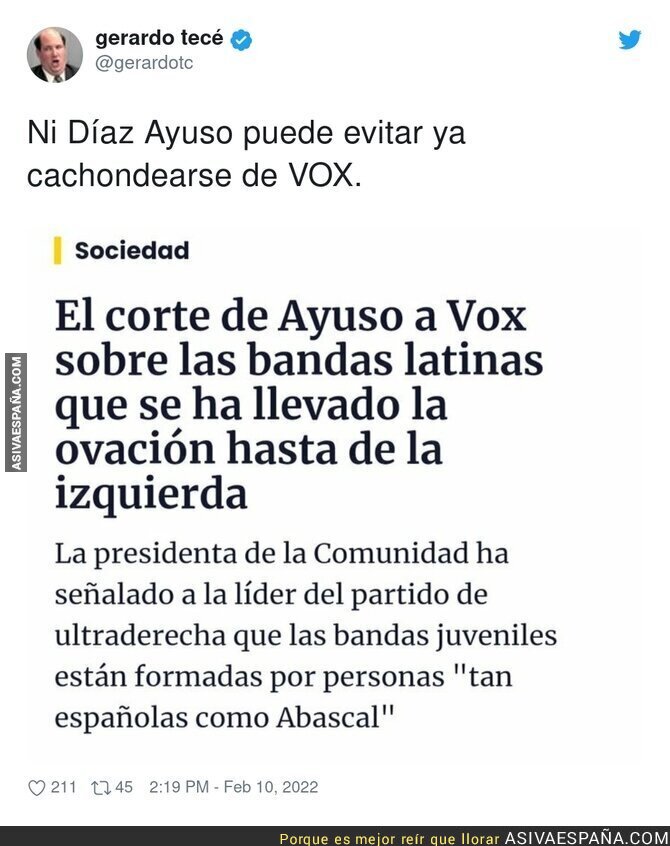 Isabel Díaz Ayuso pone límite a VOX