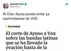 Isabel Díaz Ayuso pone límite a VOX