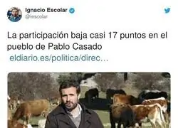 Pablo Casado no interesa ni en su pueblo