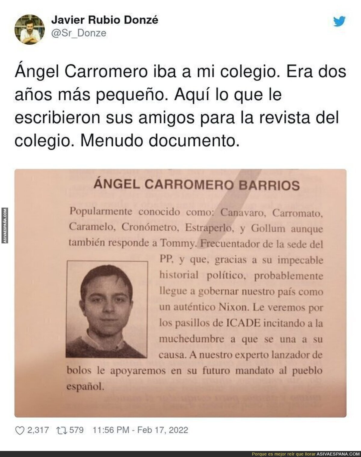 Menuda joya de Ángel Carromero