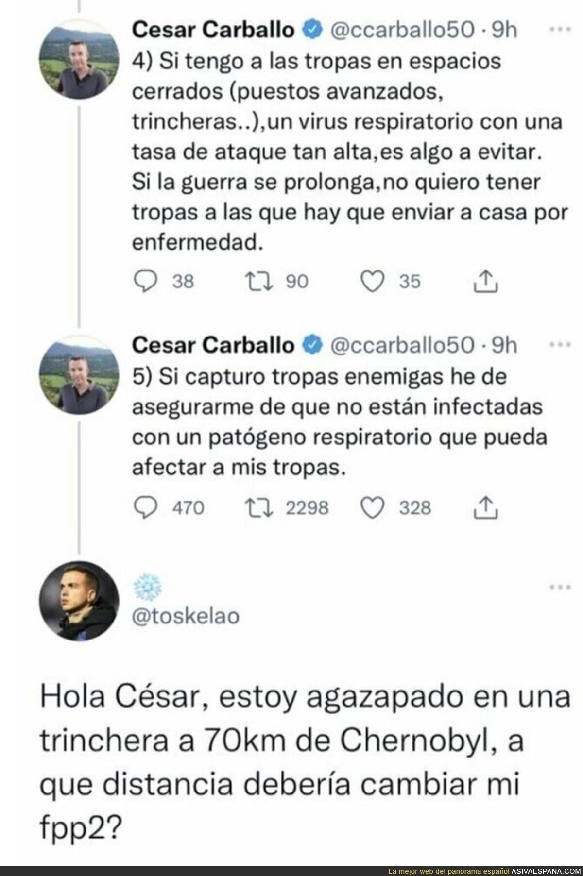 La grandiosa respuesta al sabelotodo de César Carballo hablando del COVID y la guerra de Rusia contra Ucrania