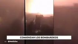 El telediario de Antena 3, el más visto en España, abre la noticia de bombardeos de Rusia sobre Ucrania con imágenes de una explosión en Tianjin (China) en 2015