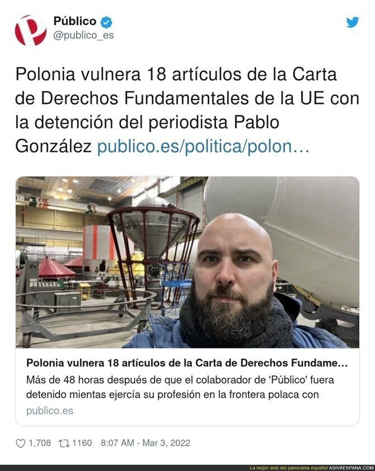Y la gran mayoría de periodistas en España ni se ha manifestado por esta ilegalidad hacia un compañero suyo