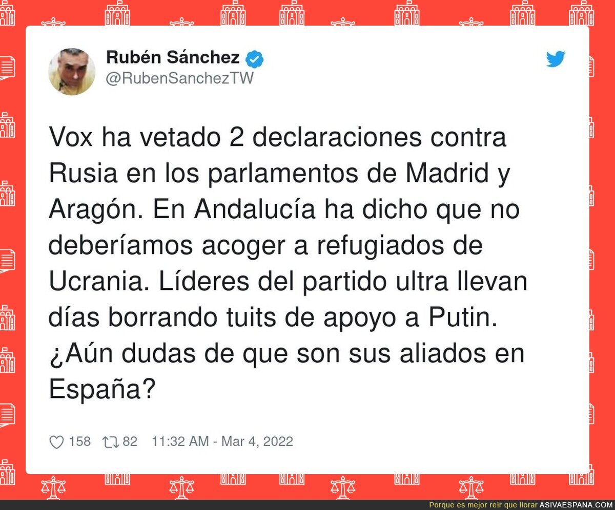 Hay evidencias de sobras de VOX y Putin