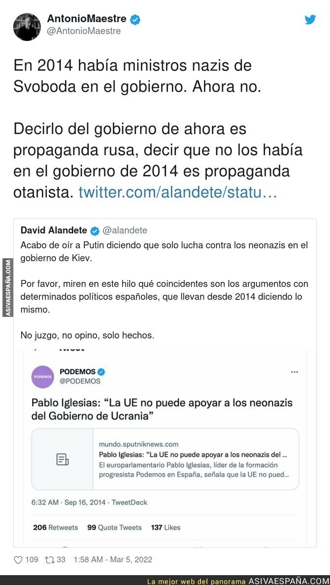 David Alandete pone en marcha su maquinaria contra Podemos con falsedades