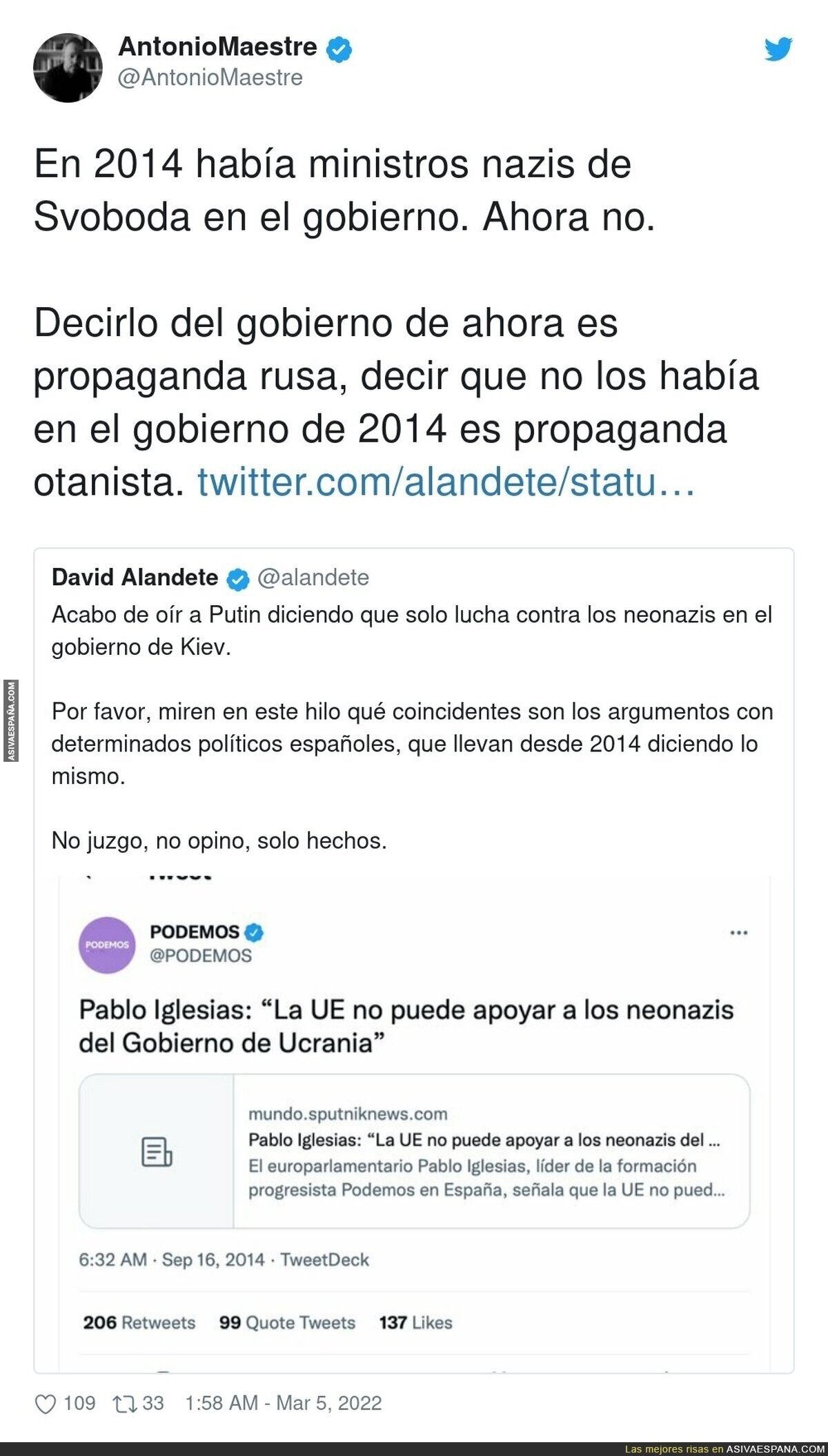 David Alandete pone en marcha su maquinaria contra Podemos con falsedades