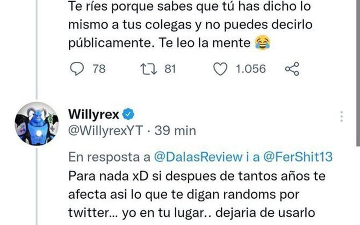 Dalas Review y Willyrex se enzarzan en redes sociales por las críticas que reciben