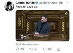 Gabriel Rufián sigue sin cumplir su palabra
