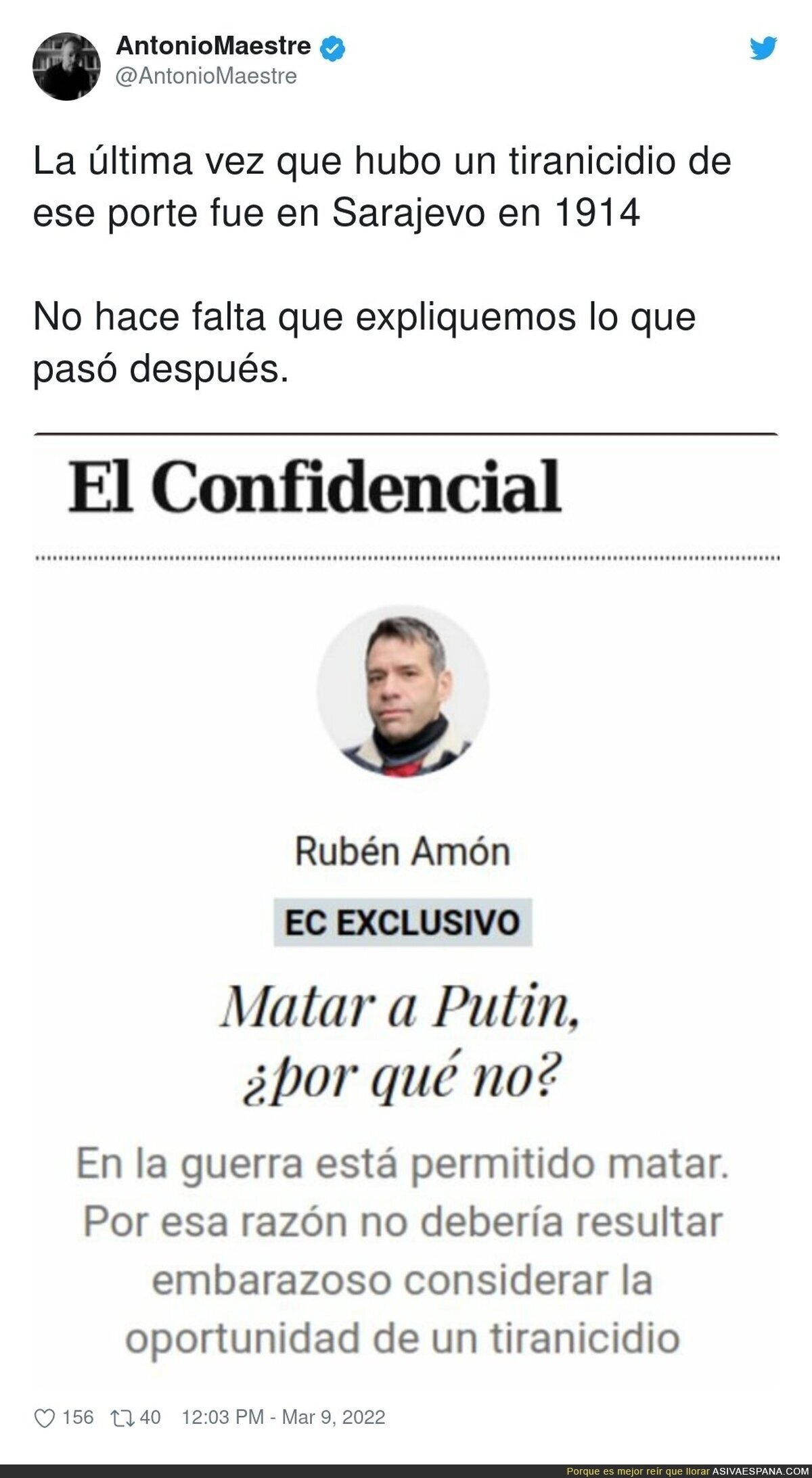 Rubén Amón se ha pasado una barbaridad con su último artículo