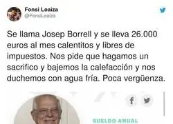 La poca vergüenza de Josep Borrell