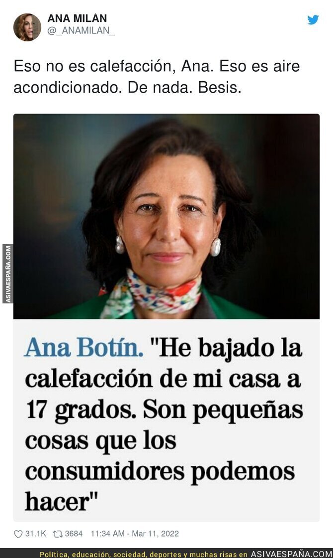 Ana Milan le dice una gran verdad a Ana Botín