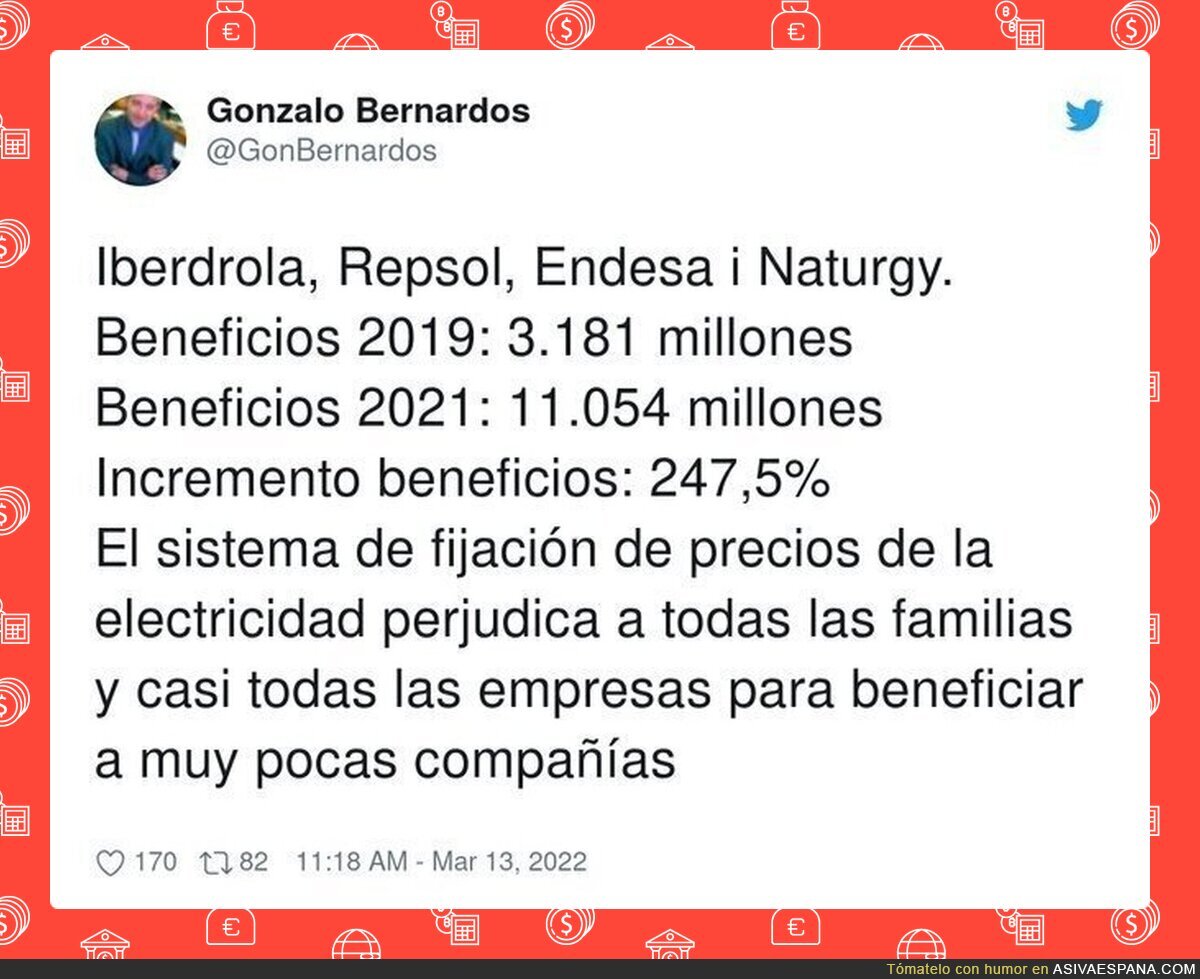 No hay que olvidar el estado que también sale muy beneficiado