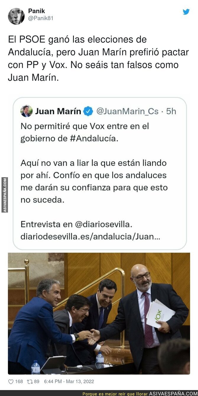 La doble cara de Juan Marín