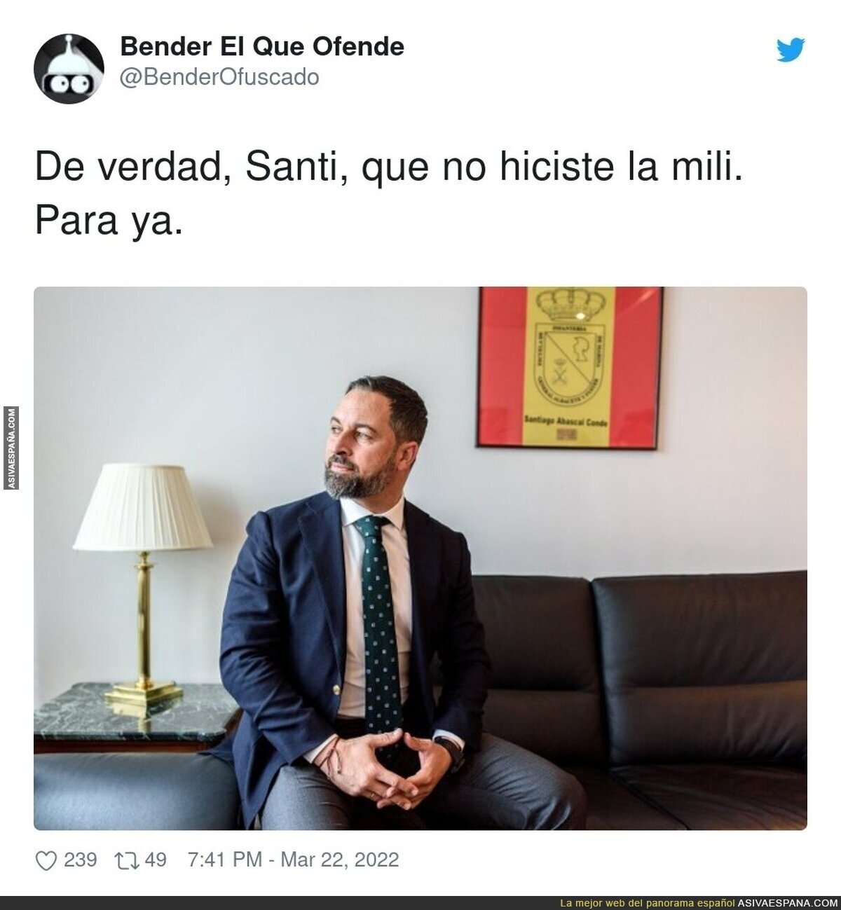 Santiago Abascal no se cansa de hacer el ridículo