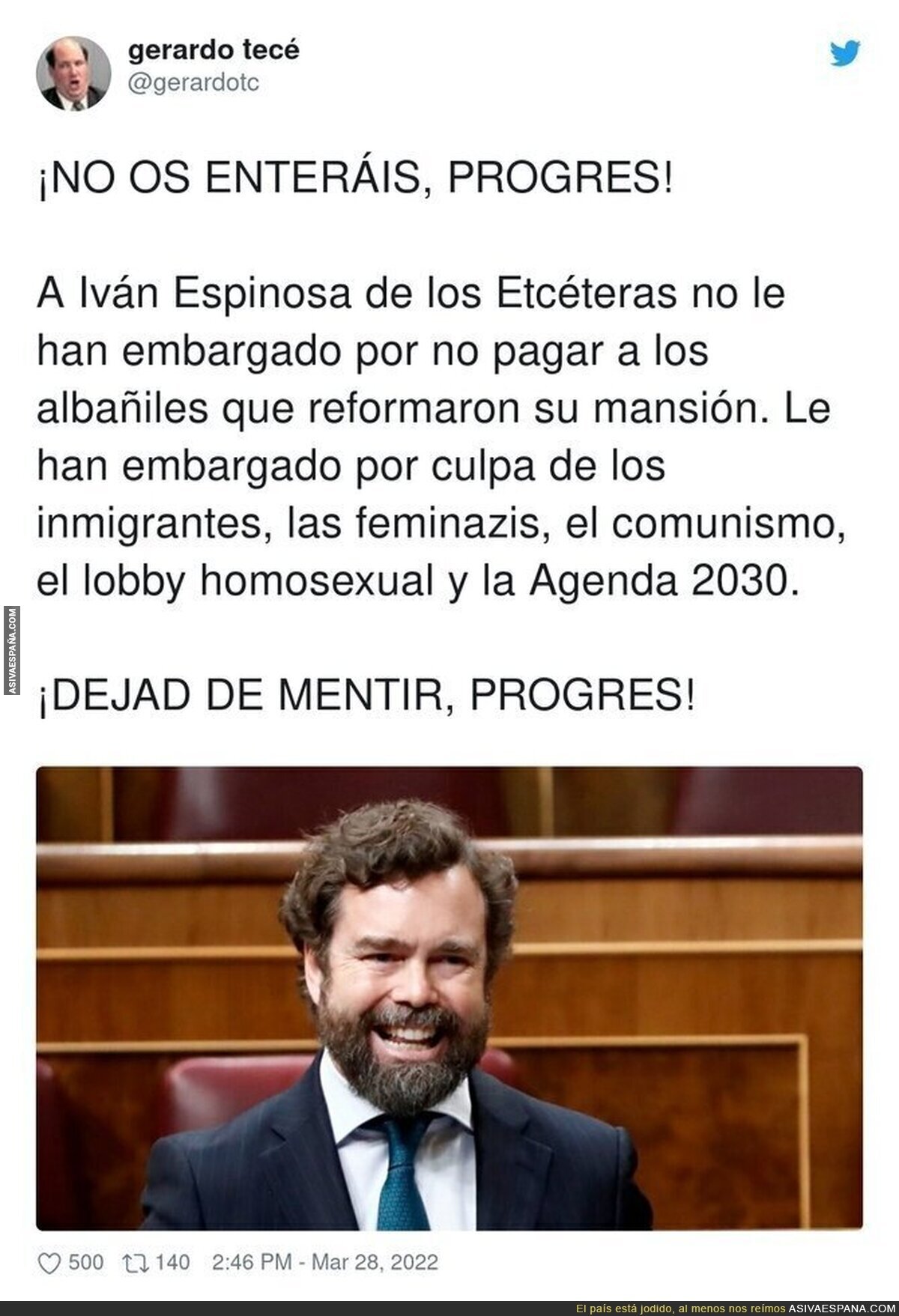 La realidad de Iván Espinosa de los Monteros